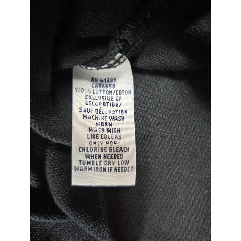 Polo Ralph Lauren Mens Classic Fit Black Pique Polo Shirt Purple Pony XL